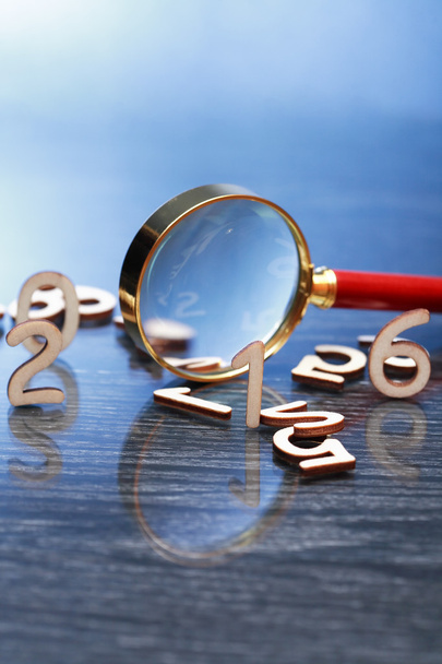 Magnifying Glass And Digits - Photo, Image