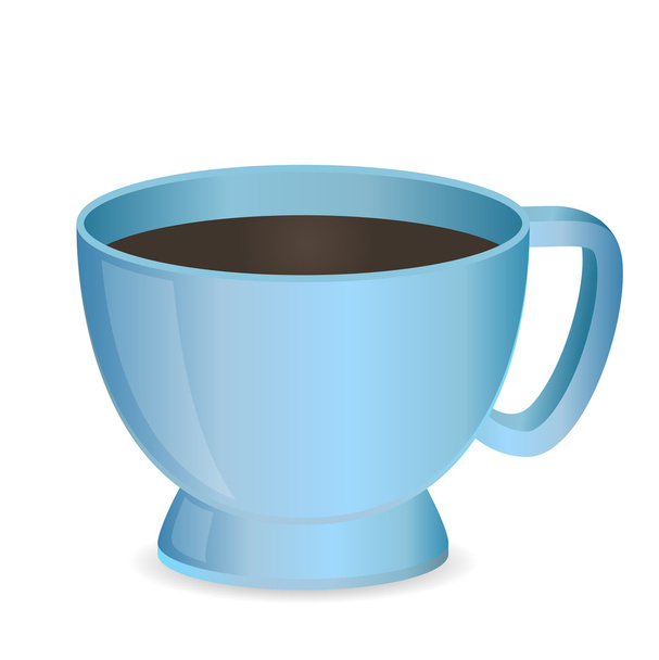 photorealistic blue cup - Vettoriali, immagini