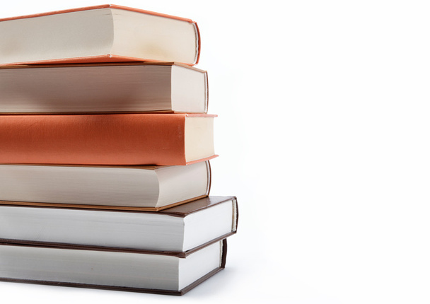 A stack of books on a white background. - Foto, Imagem