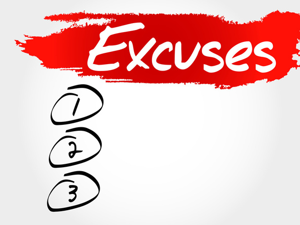 Excuses blank list - Вектор, зображення