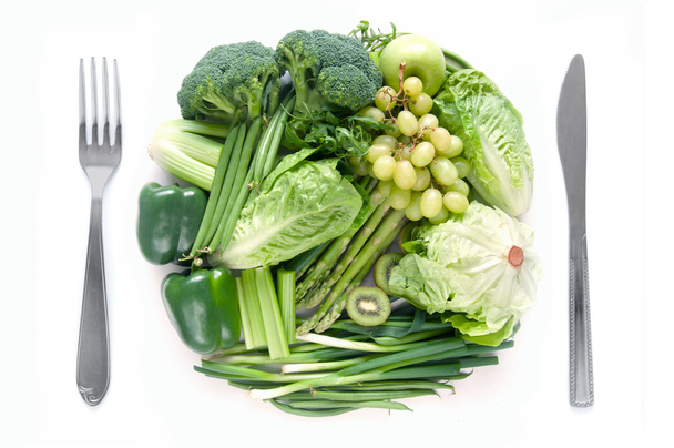 Miniature fresh green fruits and vegetables - Foto, Imagen