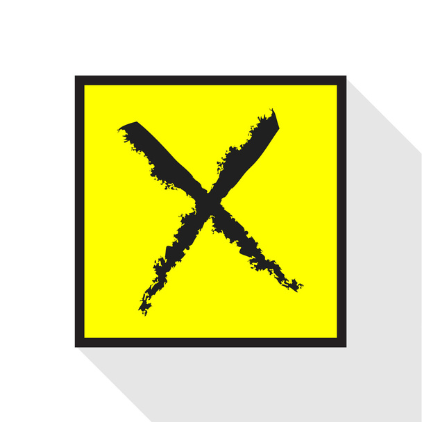Символ X, відкинута іконка Mark Вектор EPS10, Чудово підходить для будь-якого використання
. - Вектор, зображення