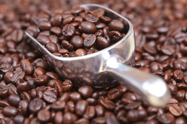 ブラック コーヒー豆 - 写真・画像