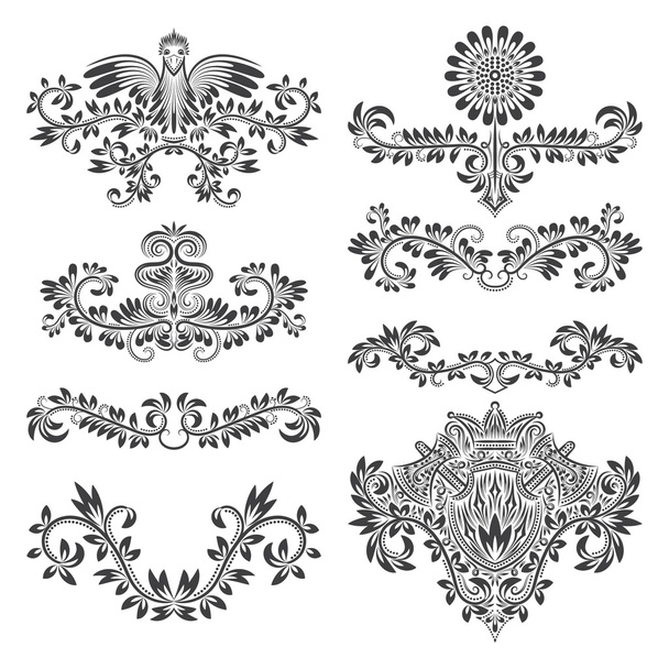 Set di elementi ornamentali di design
 - Vettoriali, immagini