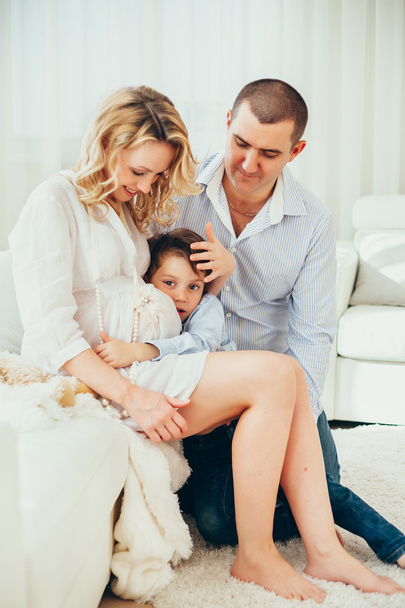 happy family.a pregnant woman. couple - Photo, image