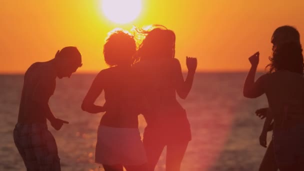 Jóvenes divirtiéndose en la playa
 - Metraje, vídeo