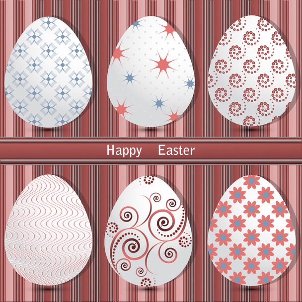 vector set of Easter eggs - Vector, imagen