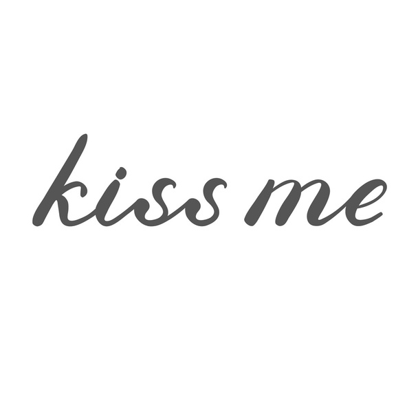 Kiss me lettering. Cute handwriting. - Photo, Image