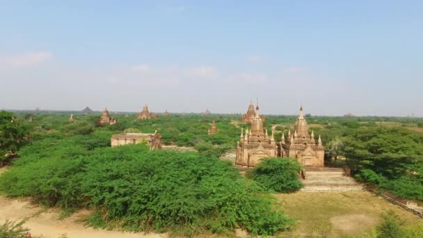 Bagan pejzaż widok od góry - Materiał filmowy, wideo