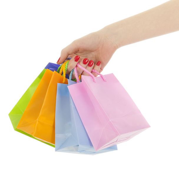 Hand with shopping bags - Photo, Image