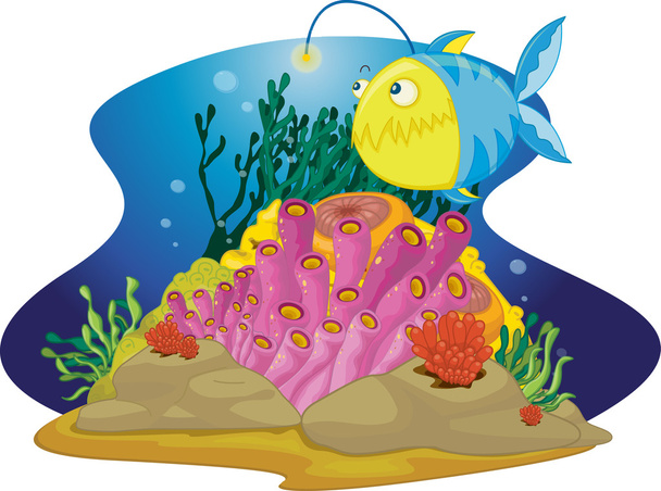 plantes marines et poissons
 - Vecteur, image