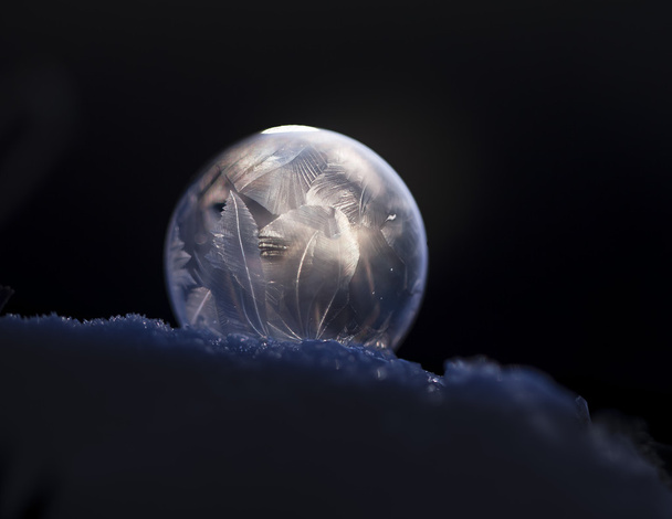 Burbuja congelada en la nieve
 - Foto, Imagen