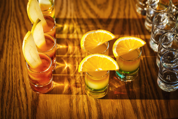 Drink shots with fruits - 写真・画像