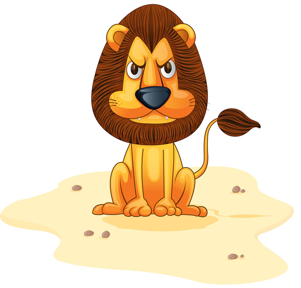 座っているライオン - ベクター画像