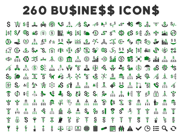 260 ícones de negócios de vetores planos
 - Vetor, Imagem