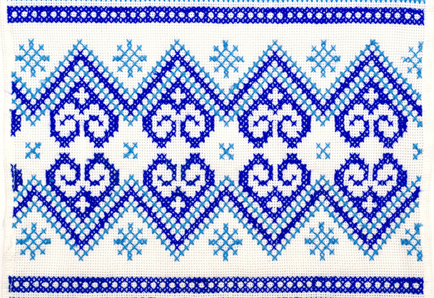 Embroidered good by cross-stitch pattern - Fotoğraf, Görsel