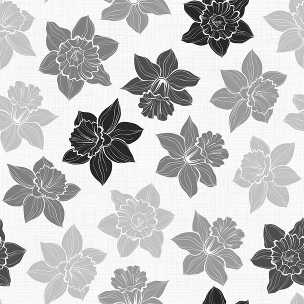 Seamless pattern with daffodils - Vector, Image