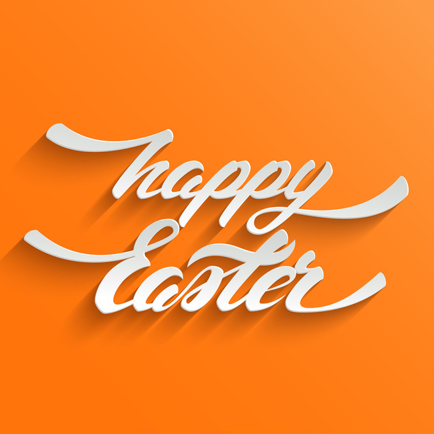 Happy Easter lettering Greeting Card - Vector, imagen