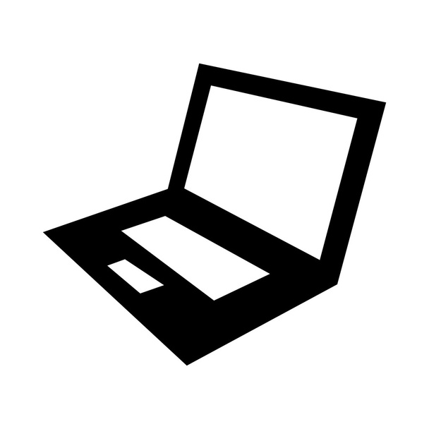 Laptop computer vector pictogram - Vector, afbeelding