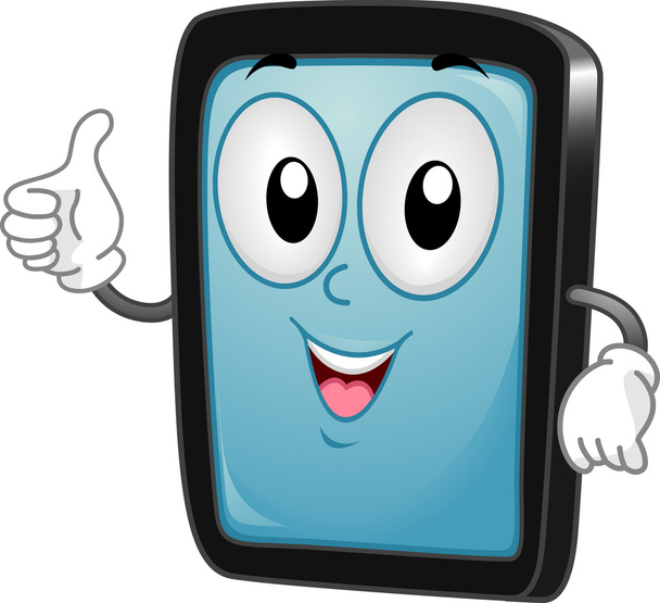 Tablet PC Mascot - Foto, imagen