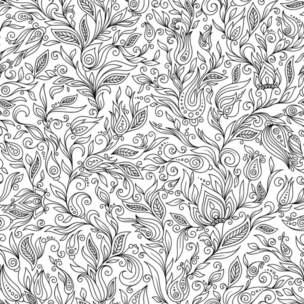 Pattern for coloring book. Ethnic, floral, retro, doodle element - Foto, immagini