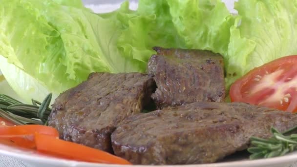 steak z hovězího masa - Záběry, video