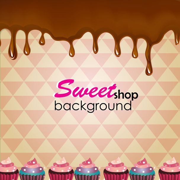 vector holiday background with chocolate stains - Vector, Image