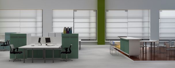 iç ofis sistemi ofis masaları ve lounge alanı - Fotoğraf, Görsel