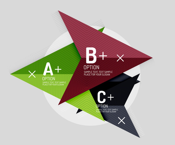 Formes géométriques abstraites de style papier avec options infographiques
 - Vecteur, image