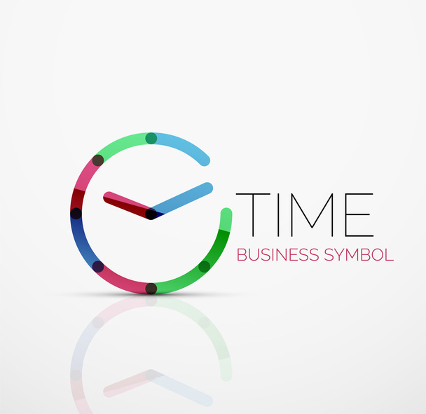 Idée de logo abstrait vectoriel, concept de temps ou icône d'entreprise horloge. Modèle de conception de logotype créatif
 - Vecteur, image