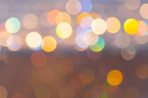 Abstract circular bokeh from light decoration for background - Photo, Image