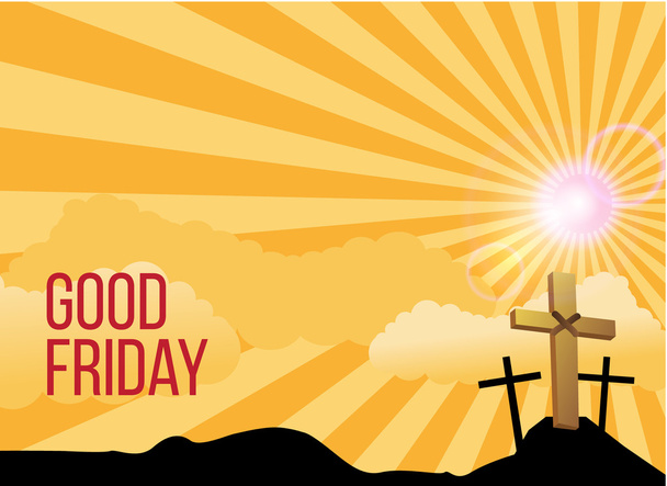 Good Friday background concept with Illustration of Jesus cross. - Vector, Image