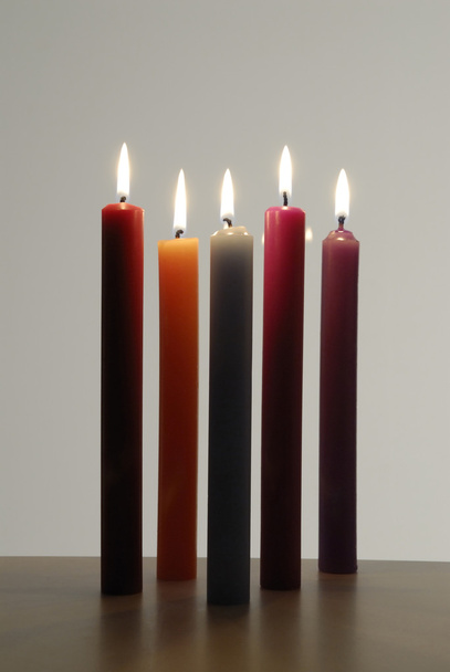 Candles, detail on white background - Fotoğraf, Görsel