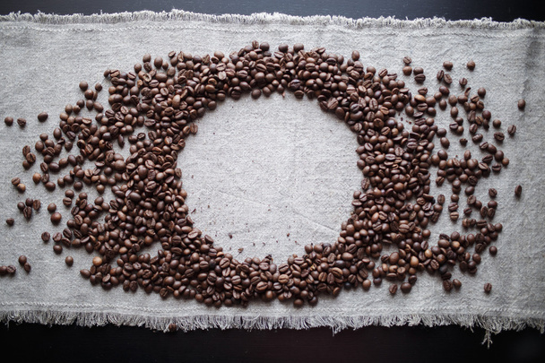 coffee background element bean grey brown - Foto, Imagen