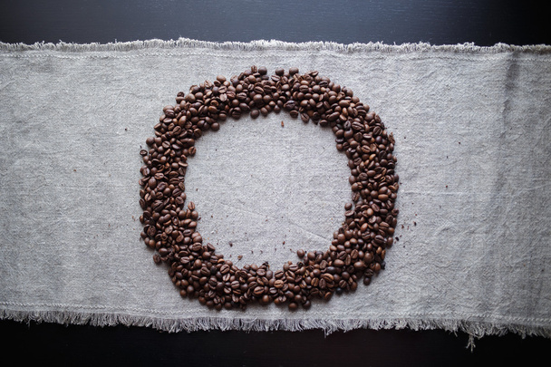 coffee background element bean grey brown - Photo, Image