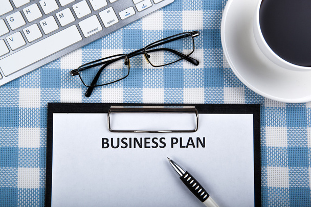 Business still life with business plan - Photo, Image