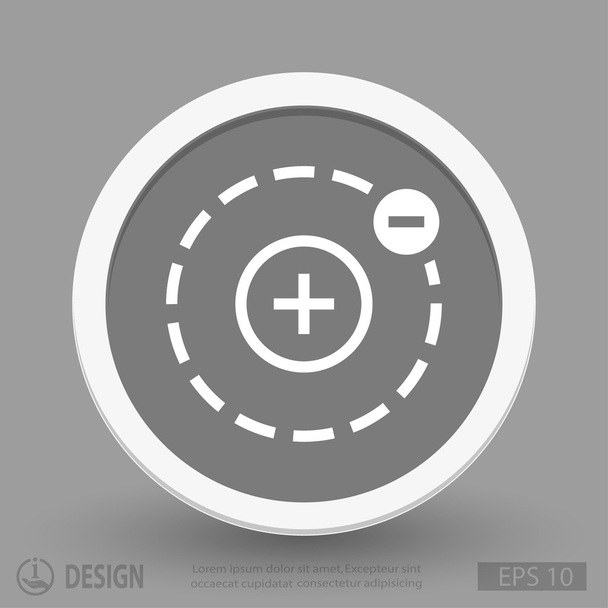 Atom flache Design-Ikone - Vektor, Bild