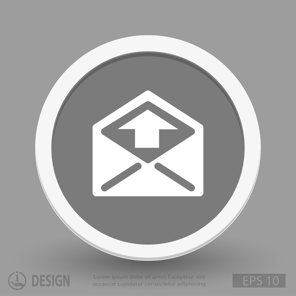 Піктограма дизайну плоскої пошти
 - Вектор, зображення