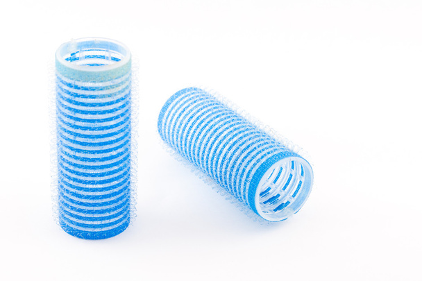 blauwe haren roller - Foto, afbeelding