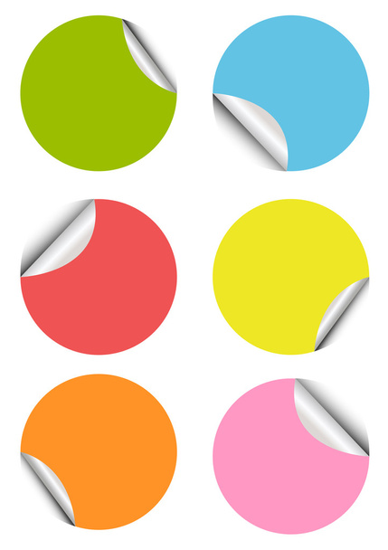 Set of blank stickers - Vector, Image