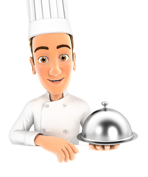 3d jefe de cocina celebración restaurante cloche
 - Foto, Imagen