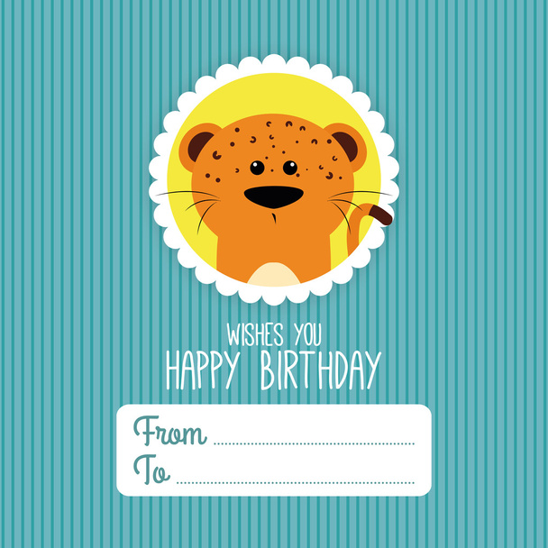 Happy birthday card - Wektor, obraz