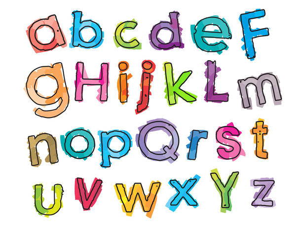 Playful Kid Font - Διάνυσμα, εικόνα