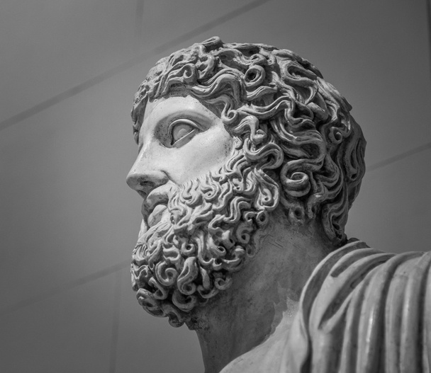 The ancient marble portrait bust - Fotoğraf, Görsel