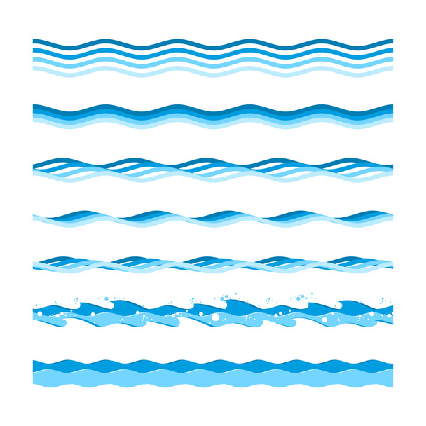 Vector sea waves. - Vector, Image