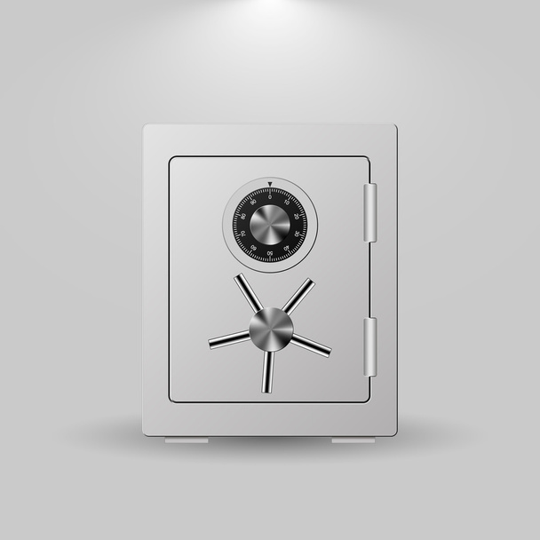 Security Metal Safe on White Background. - Vector, Image