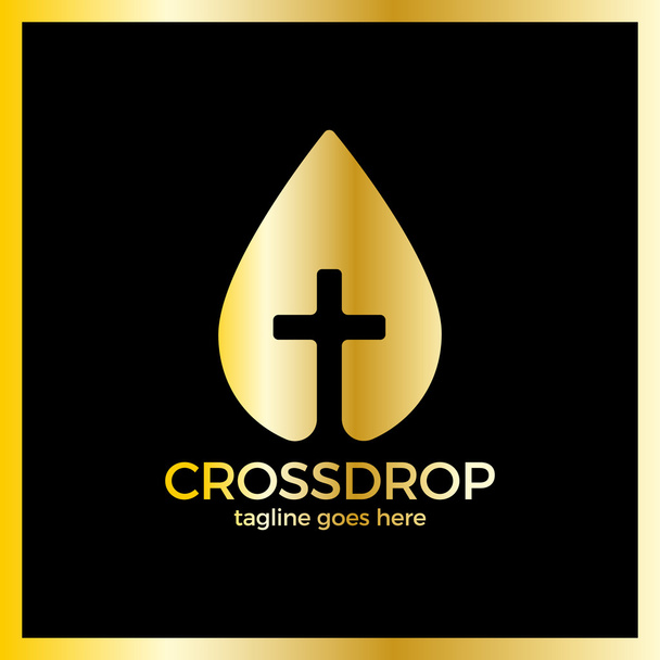 Cross Drop Logo - Christ Blood - Vector, Image
