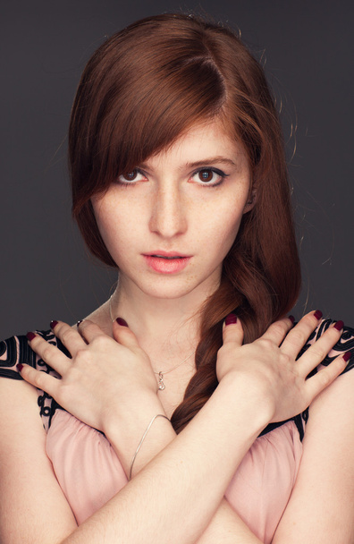 Beautiful redheaded girl - Valokuva, kuva