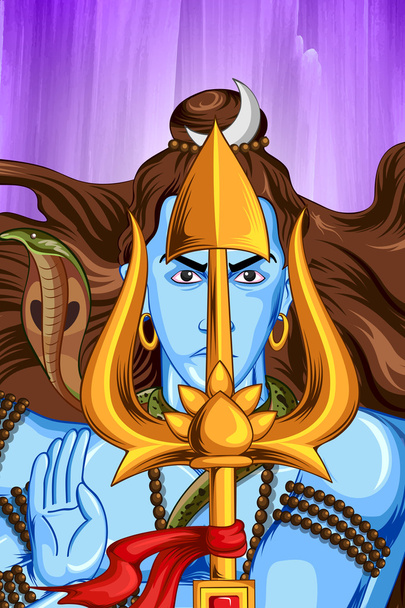 Senhor Shiva Deus indiano de Hindu
 - Vetor, Imagem