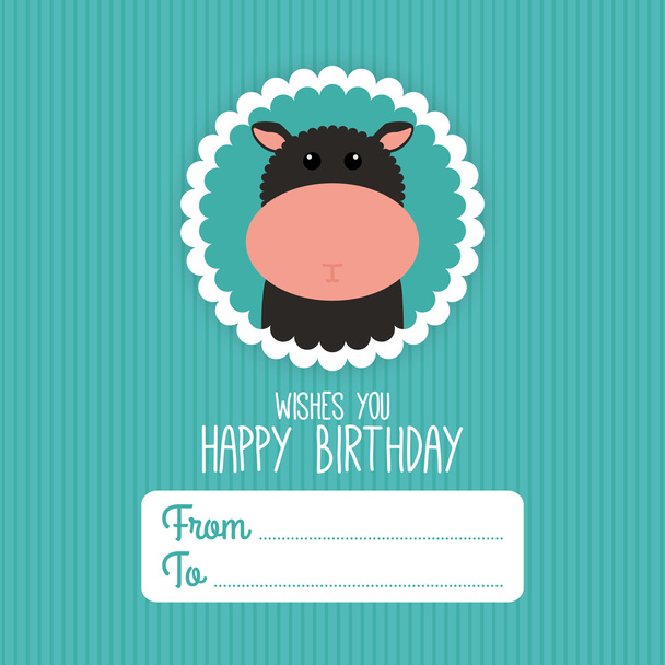 Happy birthday card - Διάνυσμα, εικόνα